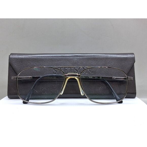 Vintage Zyloware Stetson 178 Square Full Frame Aviator 57-16-145 Eyeglasses - Picture 1 of 14